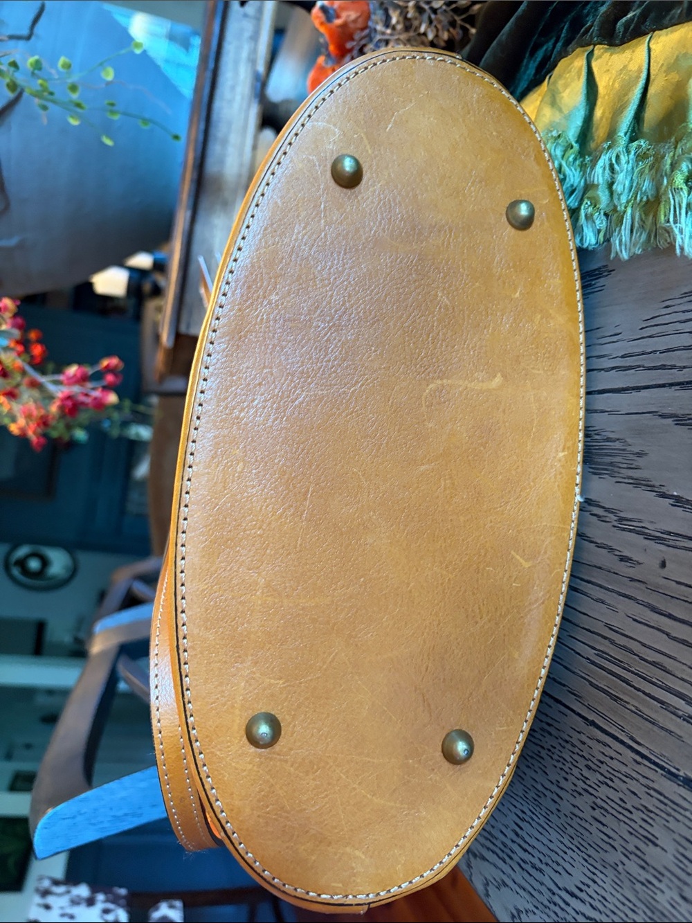 Pratesi Firenze Italian Leather Tote with Bamboo Accent Handles NWT - Picture 7 of 7